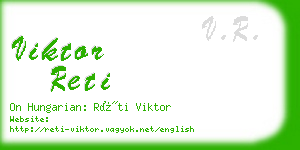 viktor reti business card